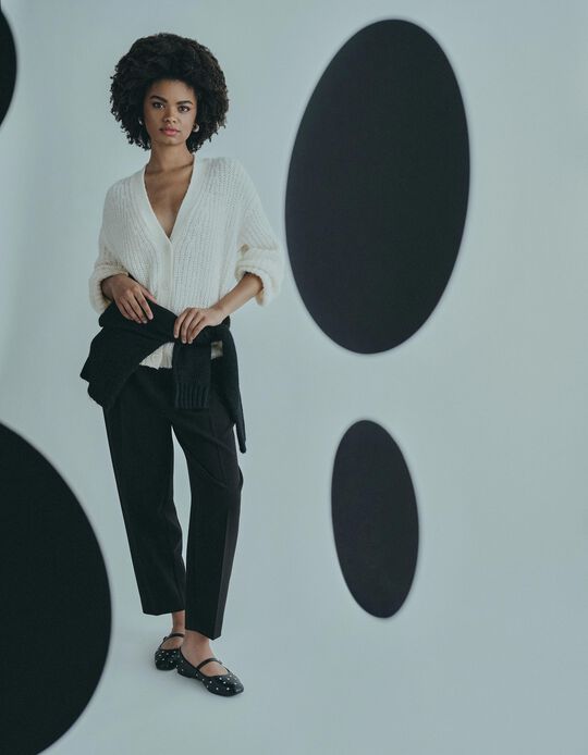 Comprar Online Casaco de Malha com Lã, Mulher, Bege Claro