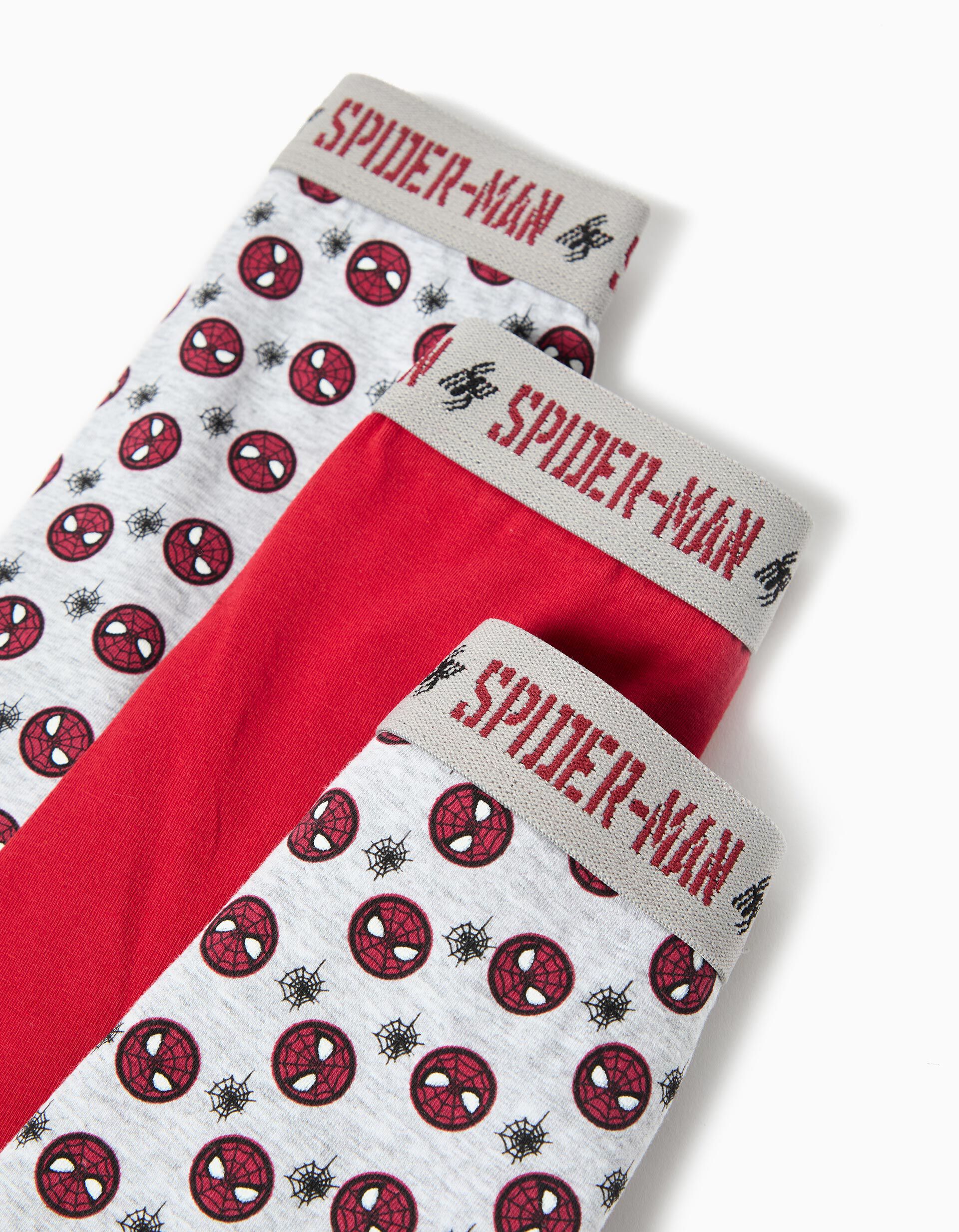 Comprar Online Pack 3 Boxers 'Spider-Man', Menino, Cinzento Claro