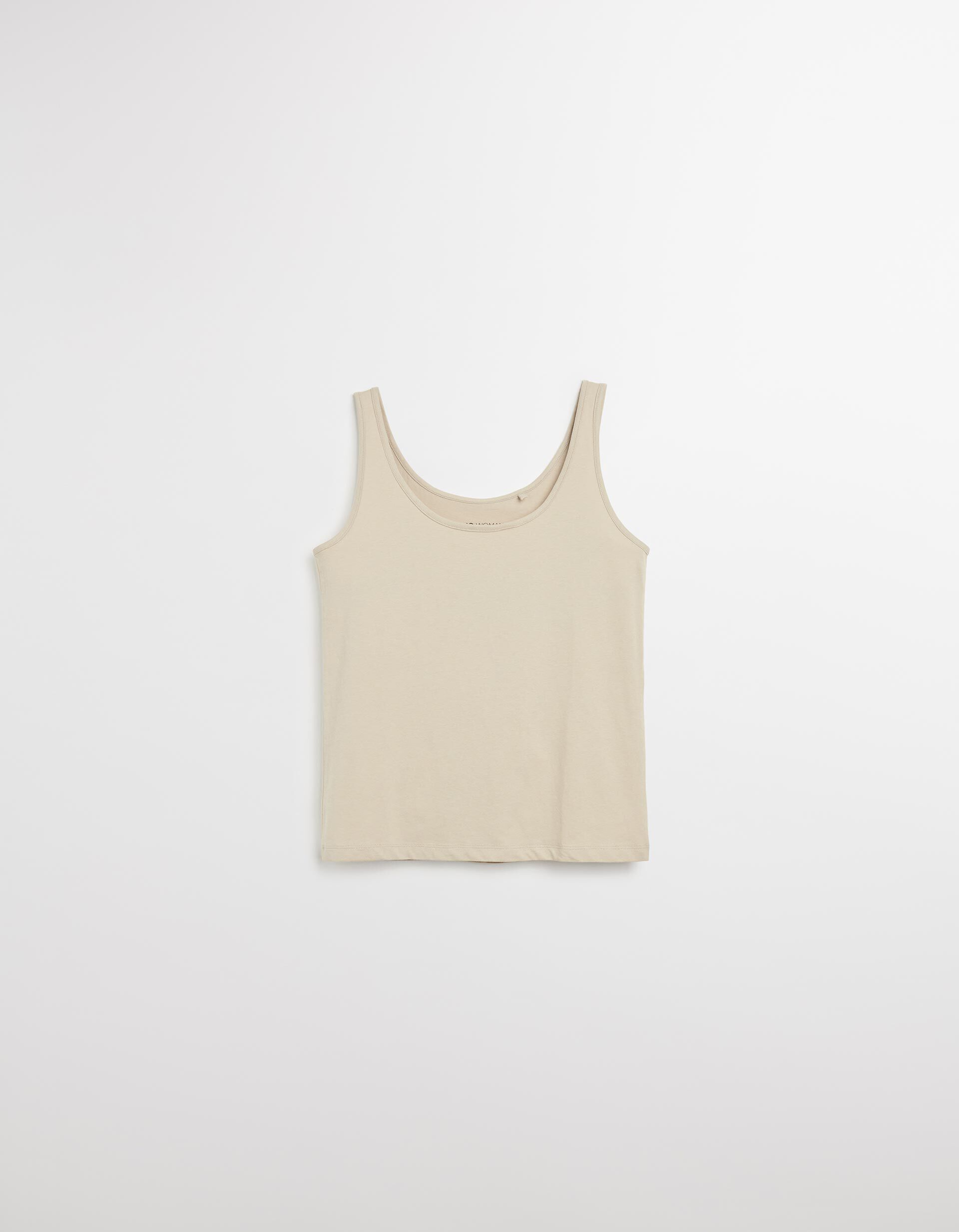 Comprar Online Top Jersey, Mulher, Bege