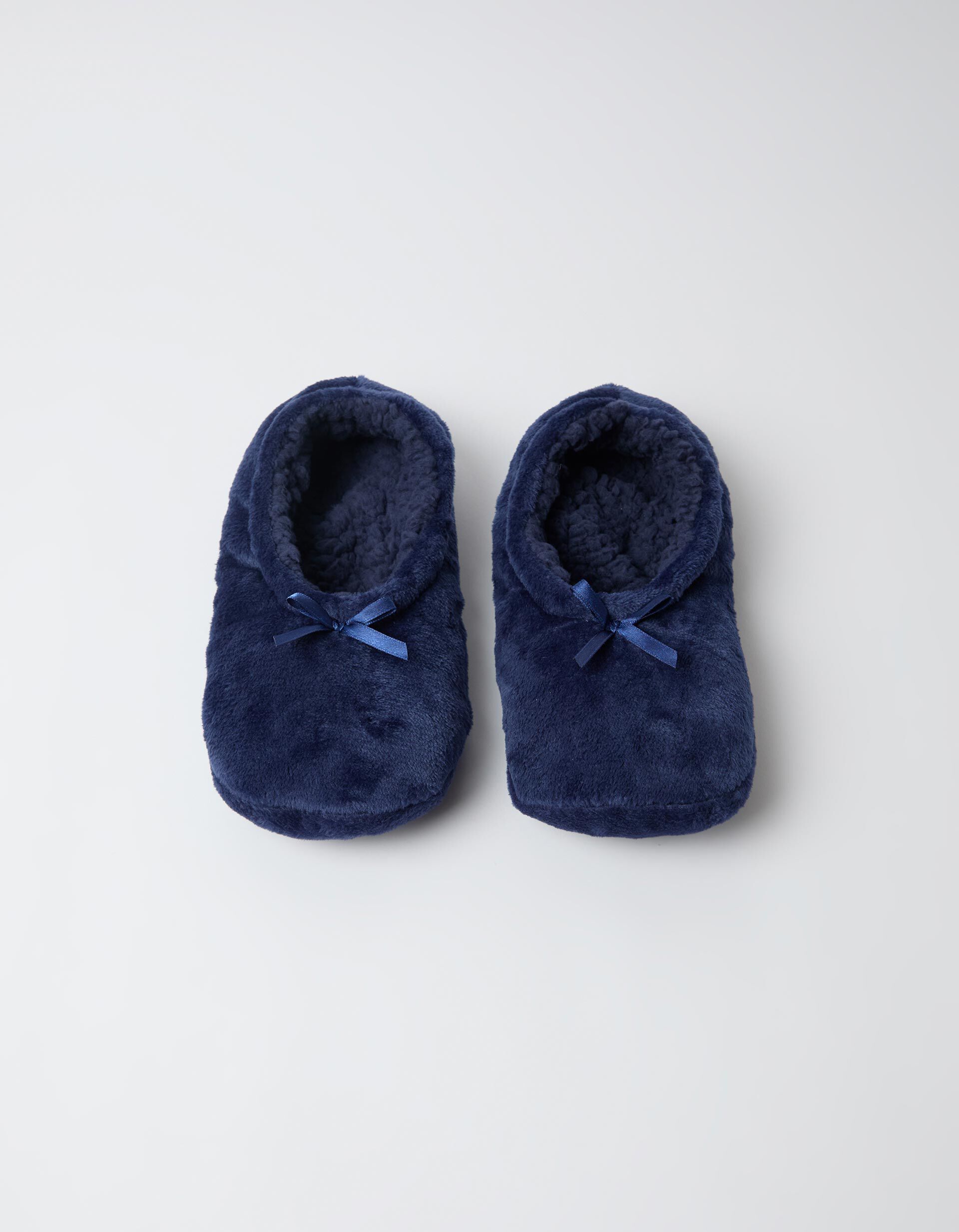 Comprar Online Pantufas Com La&ccedil;o, Mulher, Azul