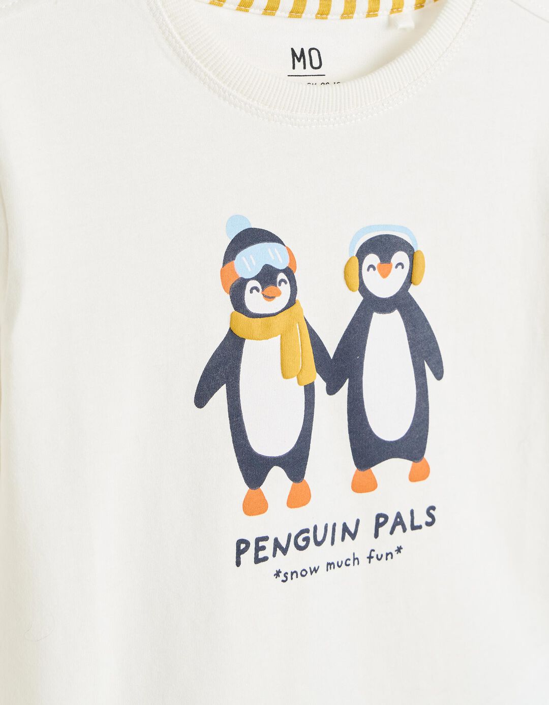 T-shirt Manga Comprida, Menino, Branco