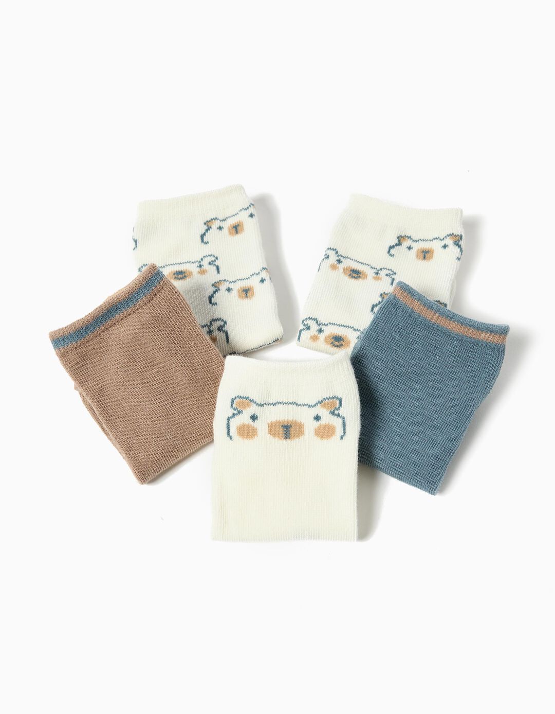 Pack 5 Pares de Meias Tornozelo, Menino, Multicolor