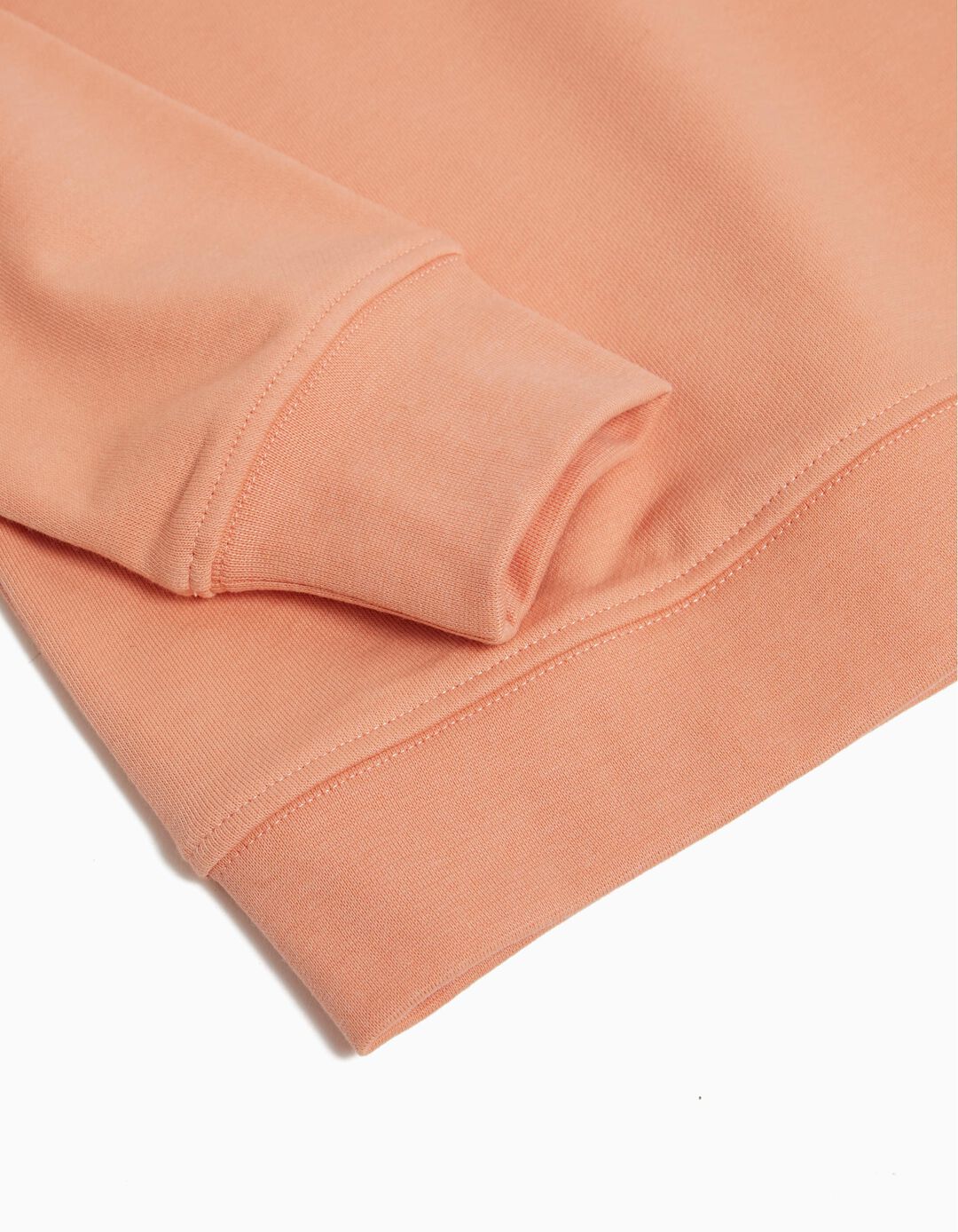 Shorts + Felpa Sweatshirt Set, Girls, Light Orange