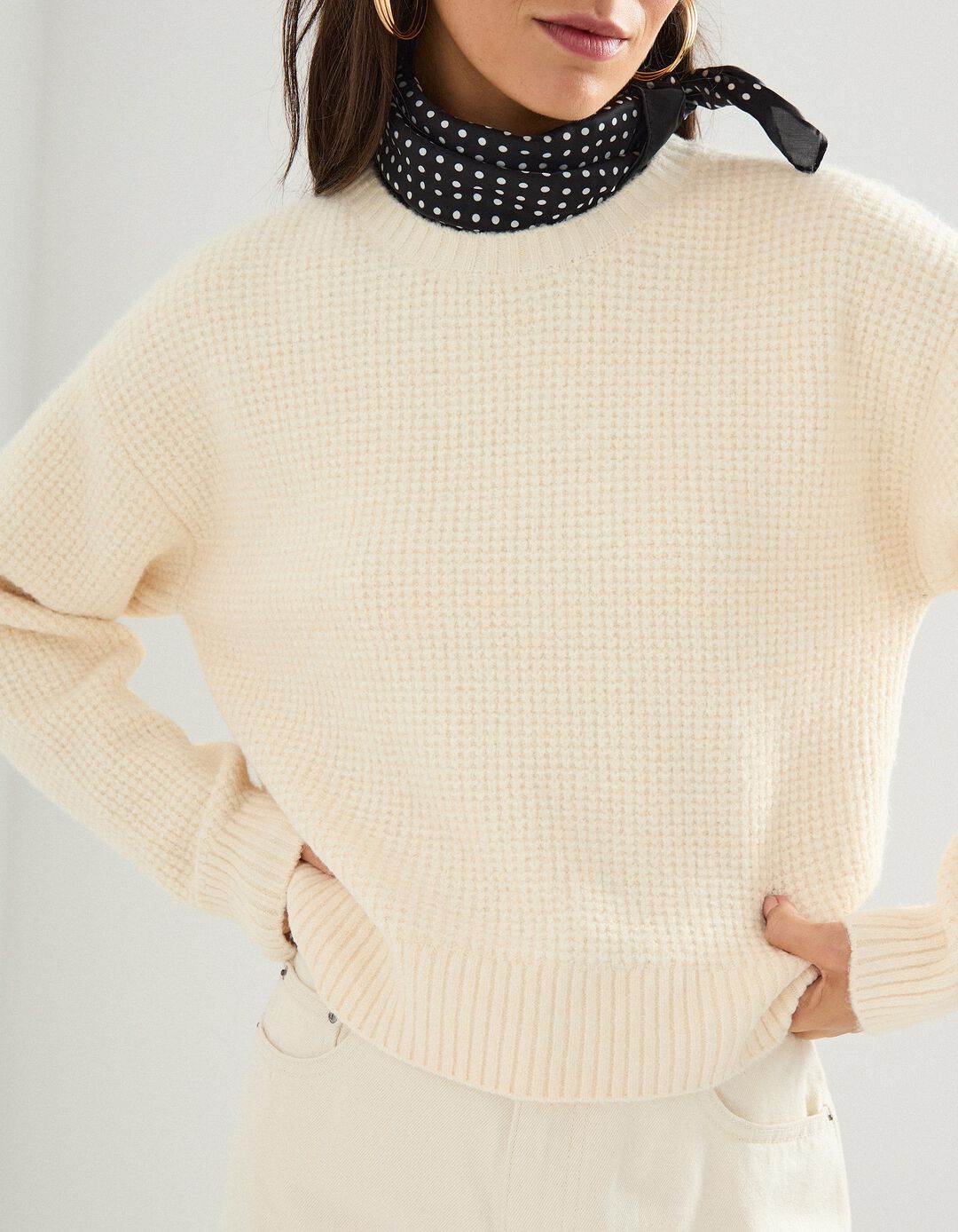 Camisola de Malha, Mulher, Cru