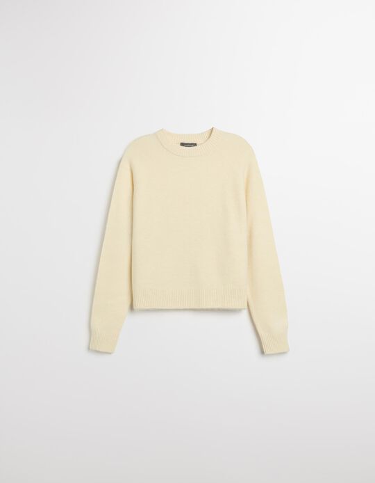 Comprar Online Camisola de Malha, Mulher, Bege Claro