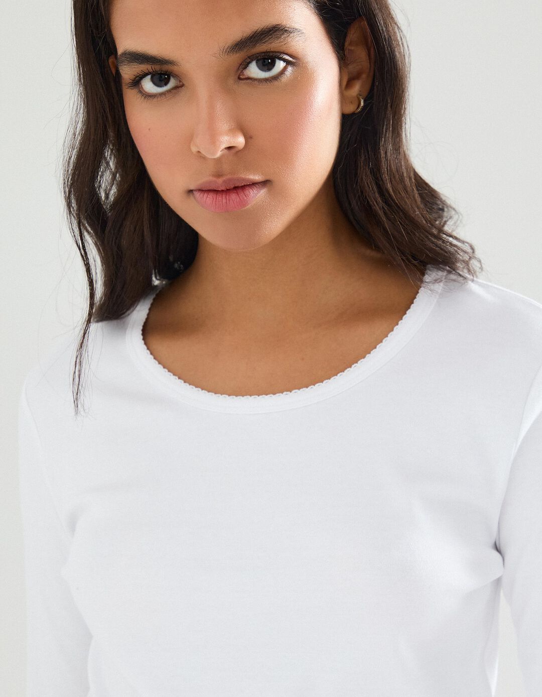 Camisola Interior, Mulher, Branco