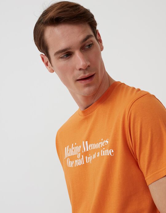 T-Shirt, Men, Orange
