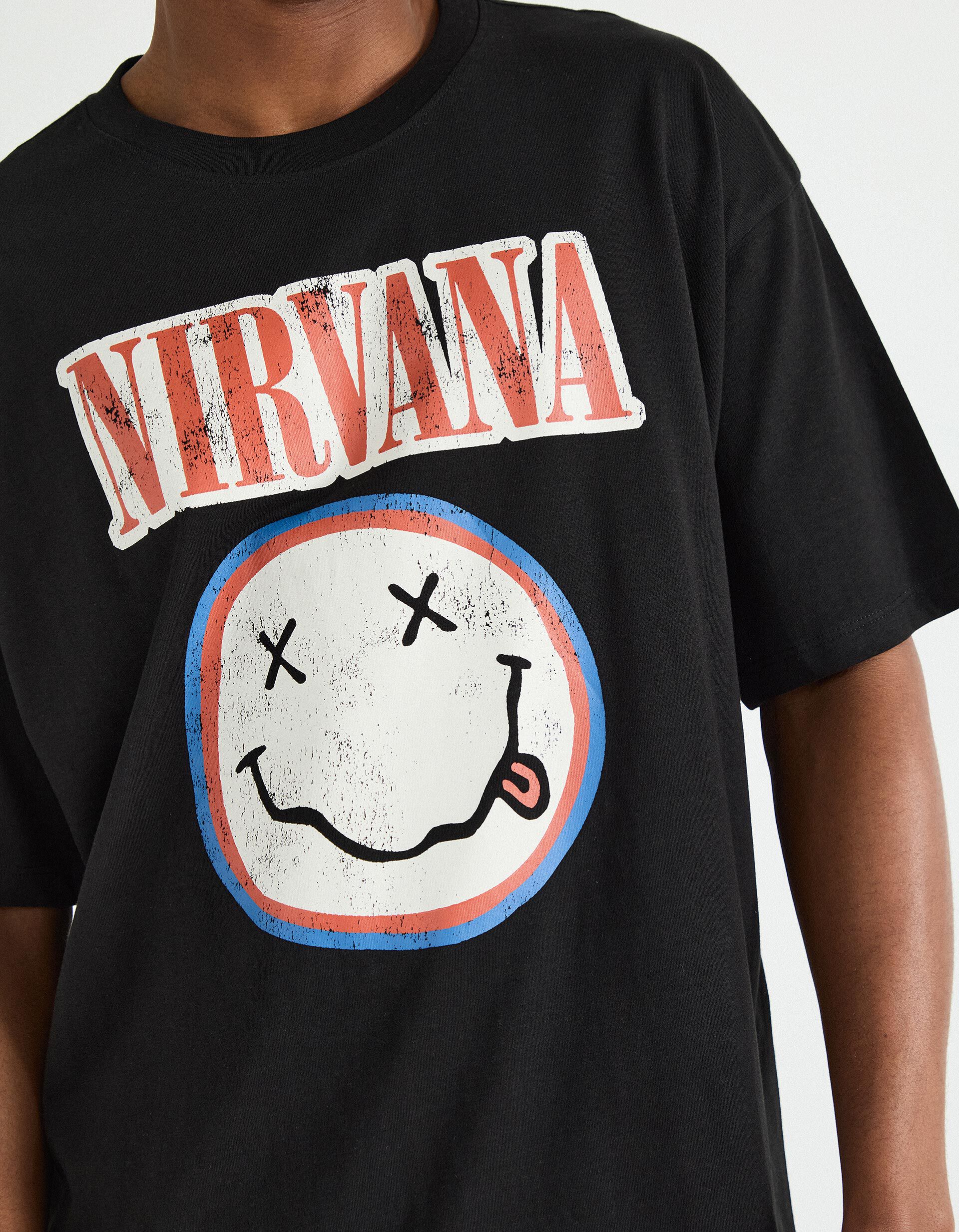 Comprar Online T-shirt 'Nirvana', Homem, Preto