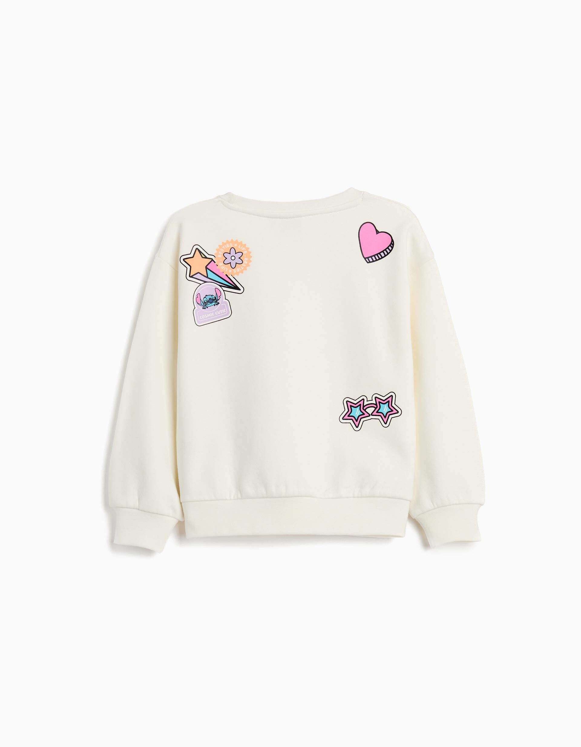 Comprar Online Sweatshirt de Felpa 'Stitch', Menina, Branco