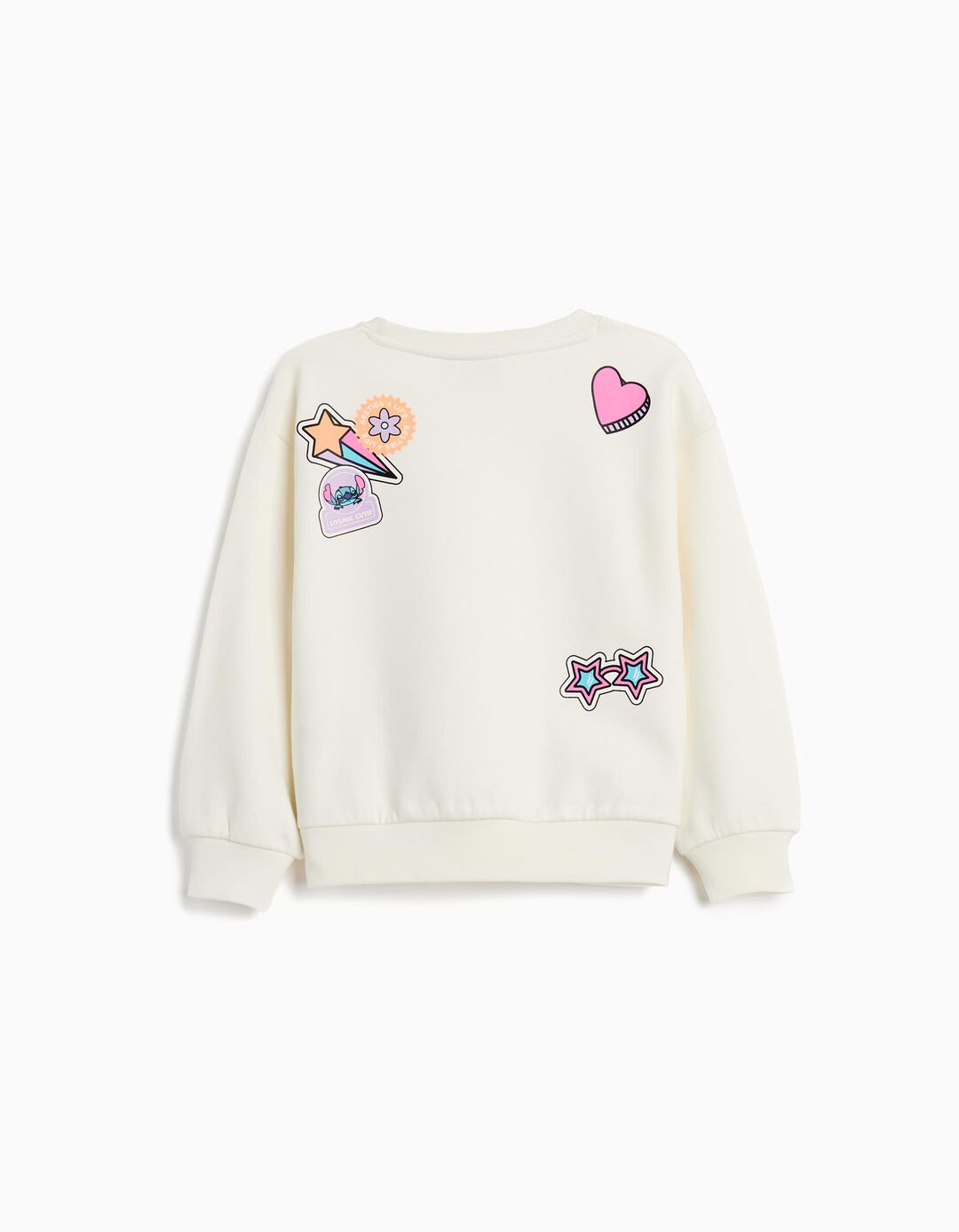 Sweatshirt de Felpa 'Stitch', Menina, Branco