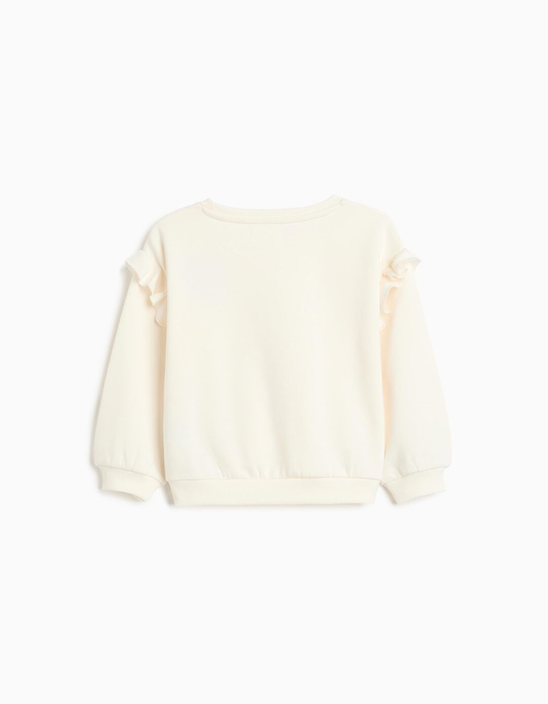 Sweatshirt Com Bordado, Menina, Branco