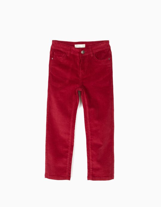 Dark Red Corduroy Trousers