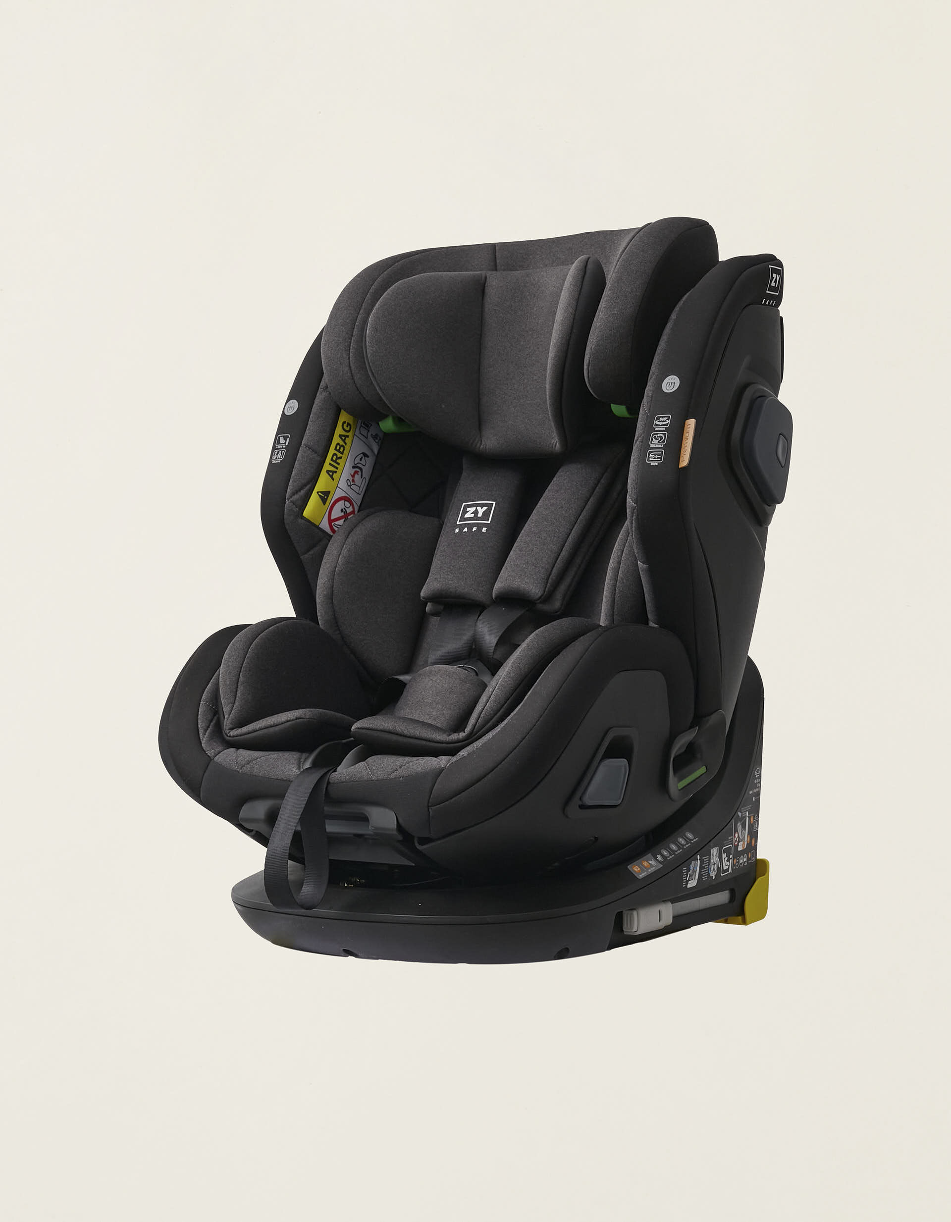 Comprar Online Cadeira Auto I-Size ZY Safe Premium com Isofix (40-150), Preto/Cinza
