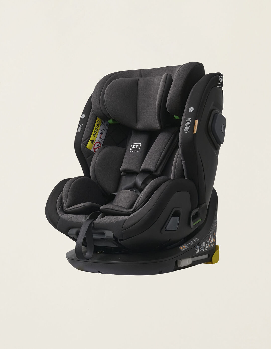 Cadeira Auto I-Size ZY Safe Premium com Isofix (40-150), Preto/Cinza