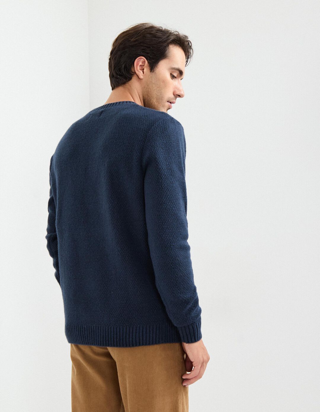 Camisola de Malha, Homem, Azul Escuro