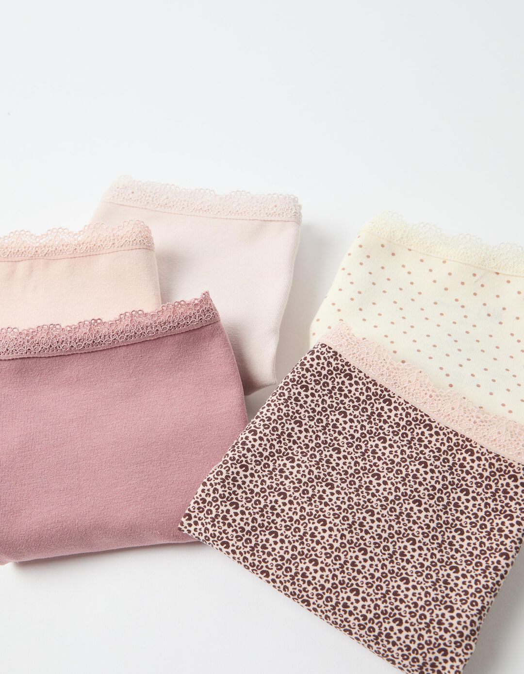 Pack 5 Cuecas Brief, Mulher, Rosa