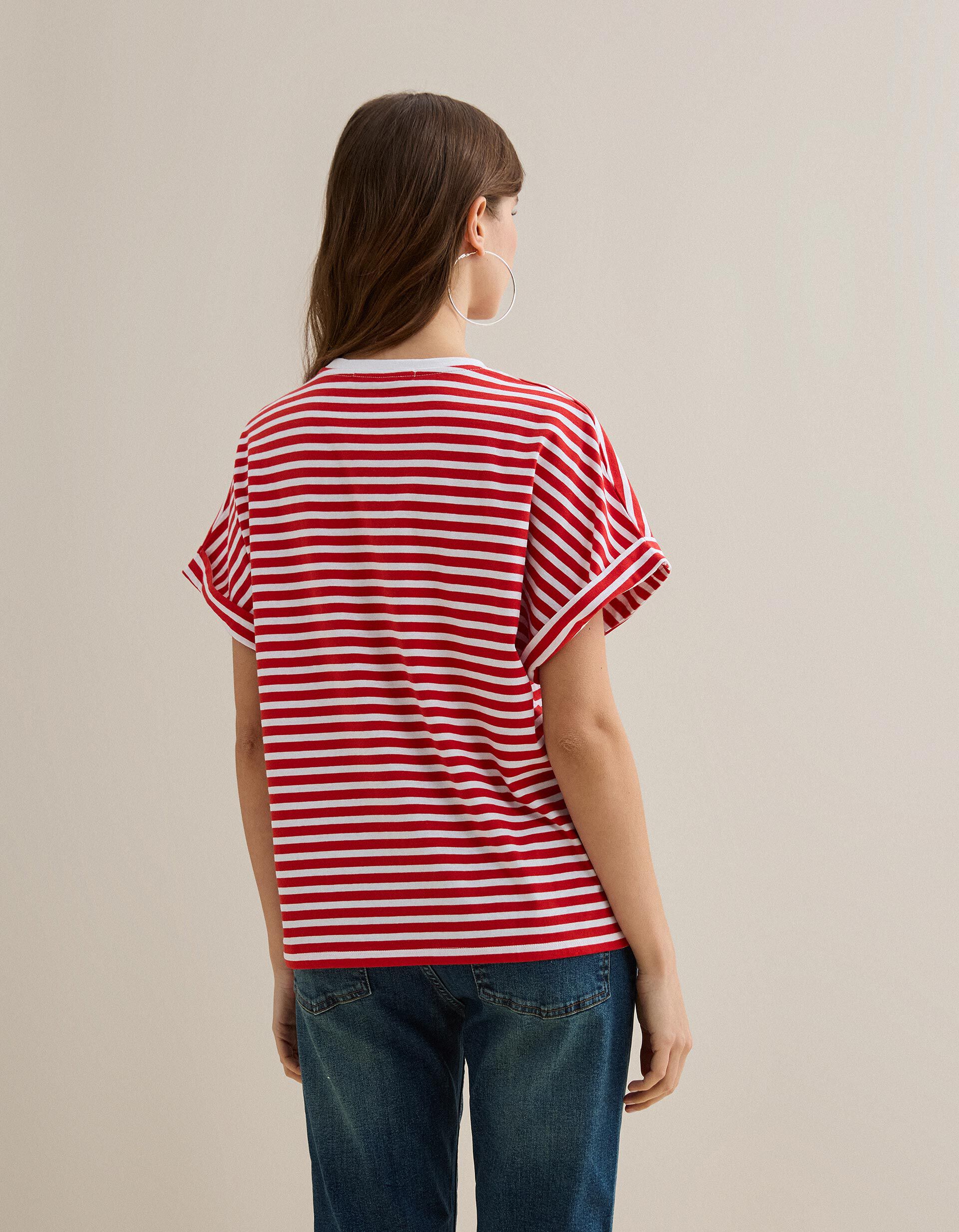Comprar Online T-shirt Riscas, Mulher, Branco