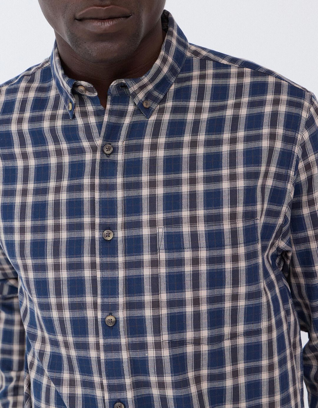 Camisa Xadrez, Homem, Azul Escuro