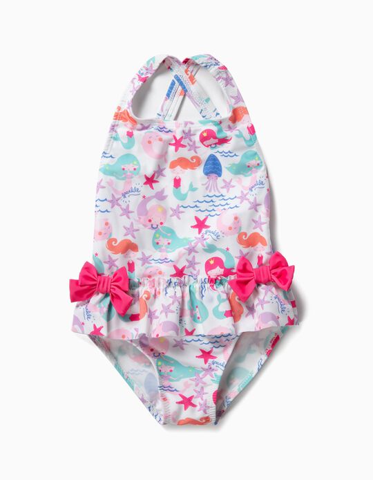 Fato de Banho para Beb&eacute; Menina 'Mermaids', Branco