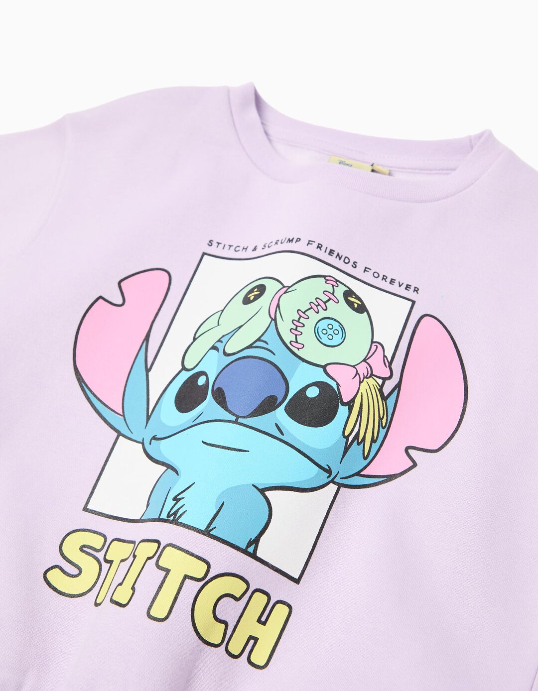 Sweatshirt de Felpa 'Stitch', Menina, Roxo Claro
