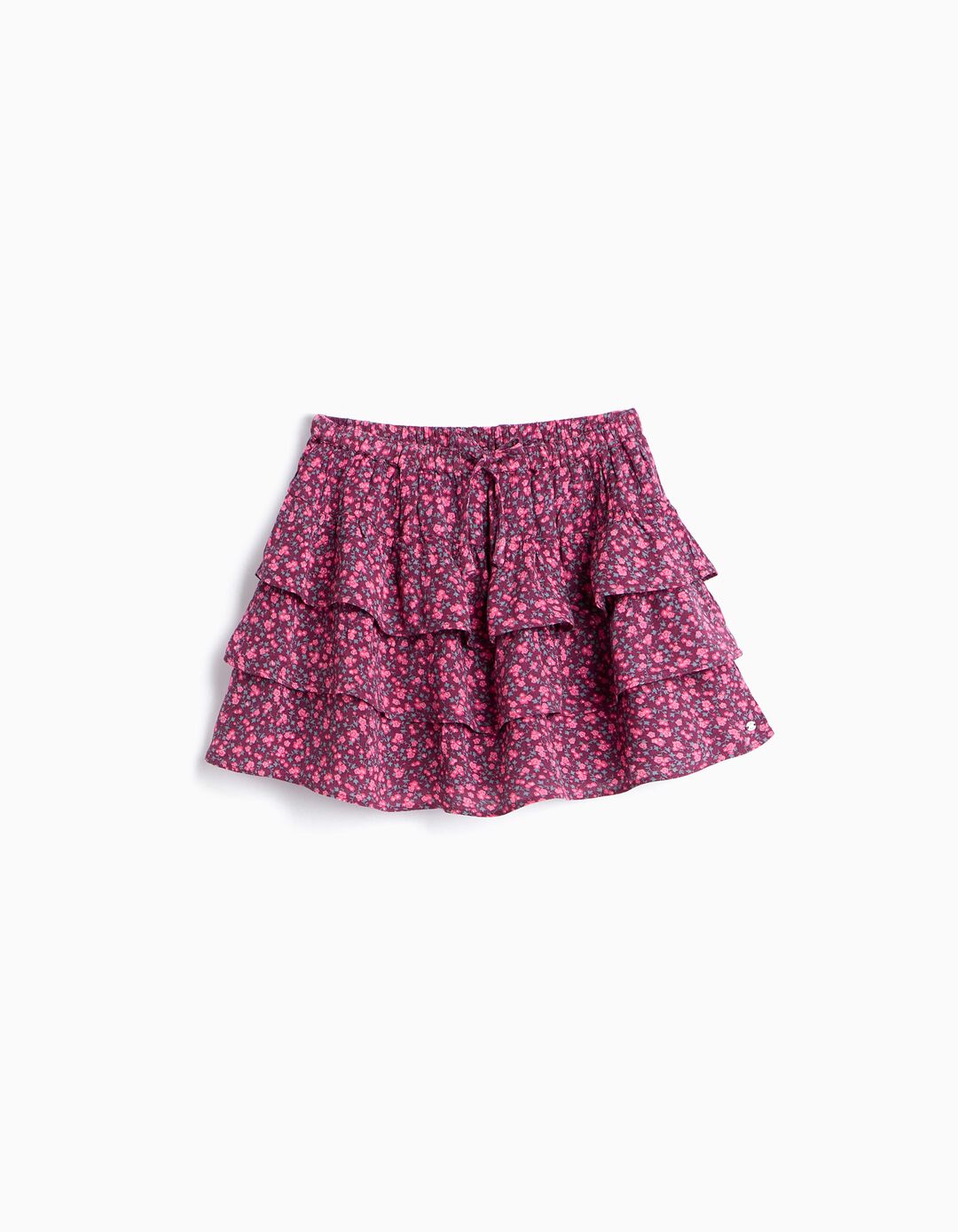 Saia-Cal&ccedil;&atilde;o Estampada, Menina, Rosa Escuro