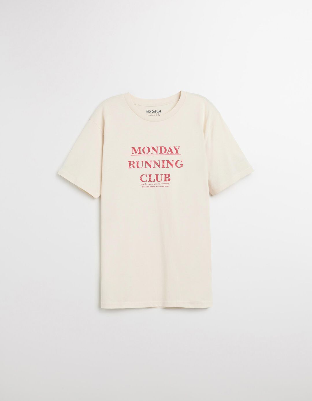 T-shirt Print, Homem, Bege Claro