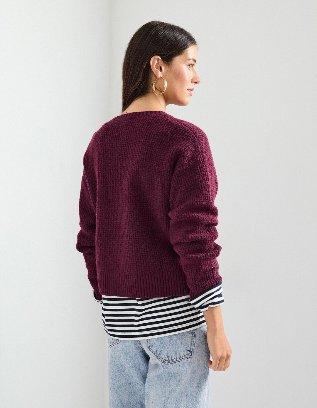 Camisola de Malha, Mulher, Roxo