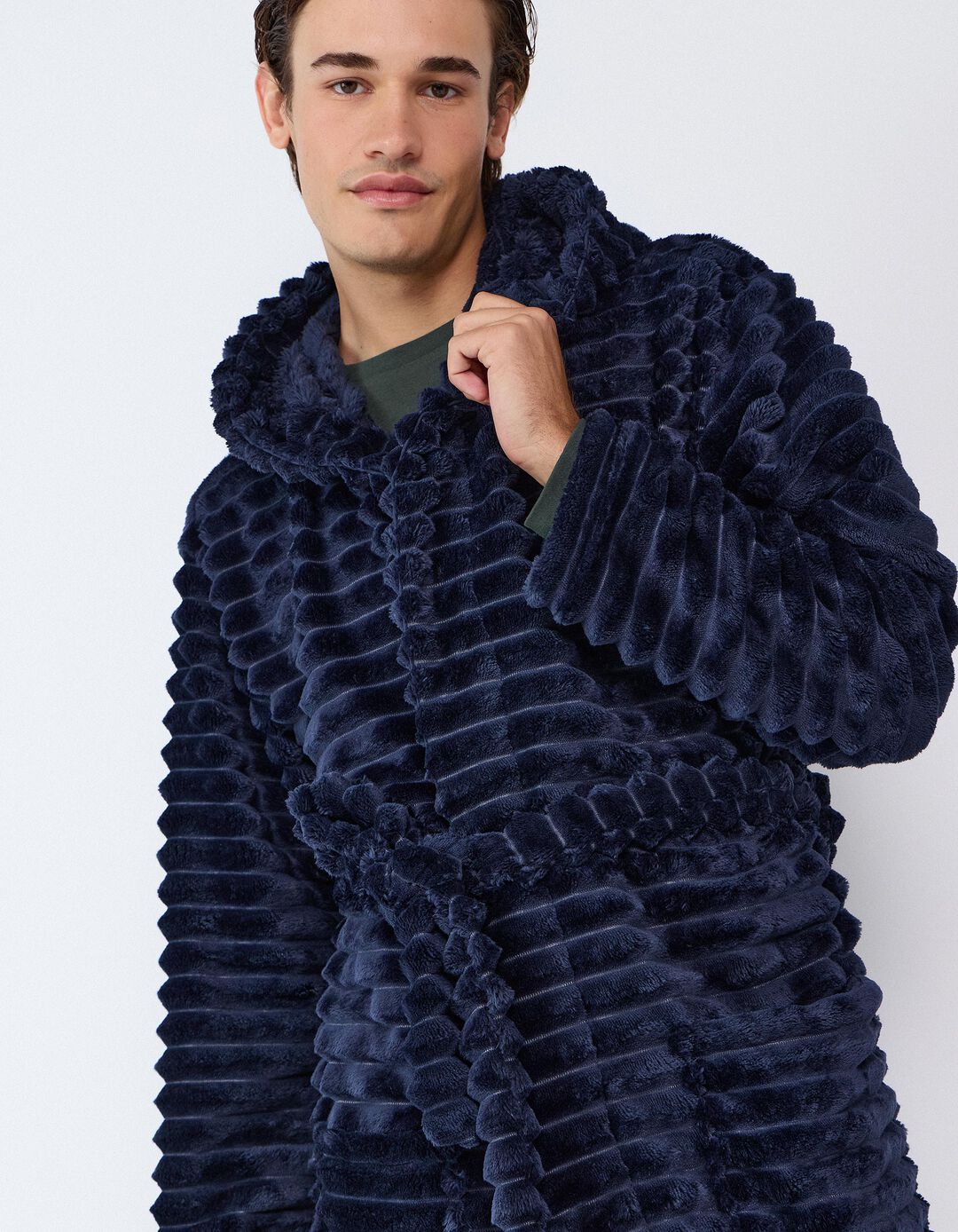 Robe, Homem, Azul Escuro