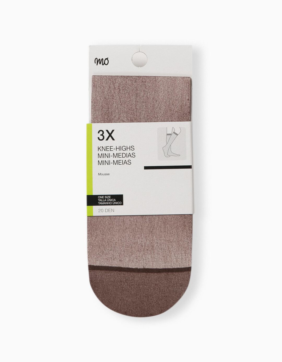 Pack of 3 Pairs of Opaque Knee Highs