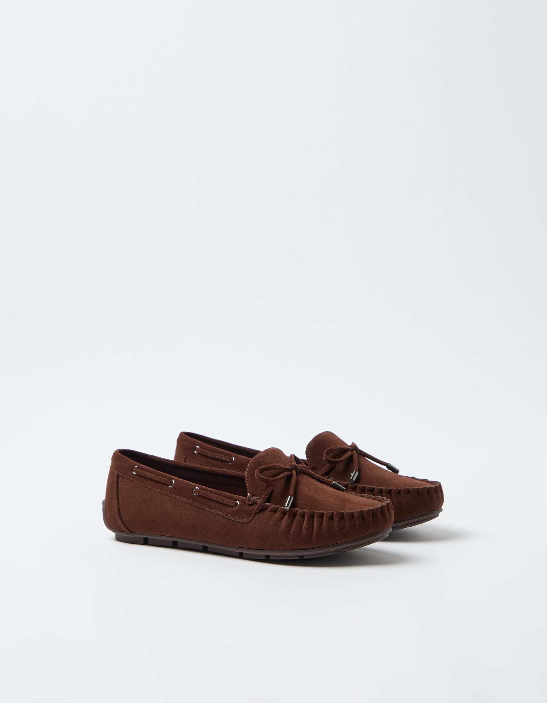 Comprar Online Mocassins Efeito Camur&ccedil;a, Mulher, Castanho