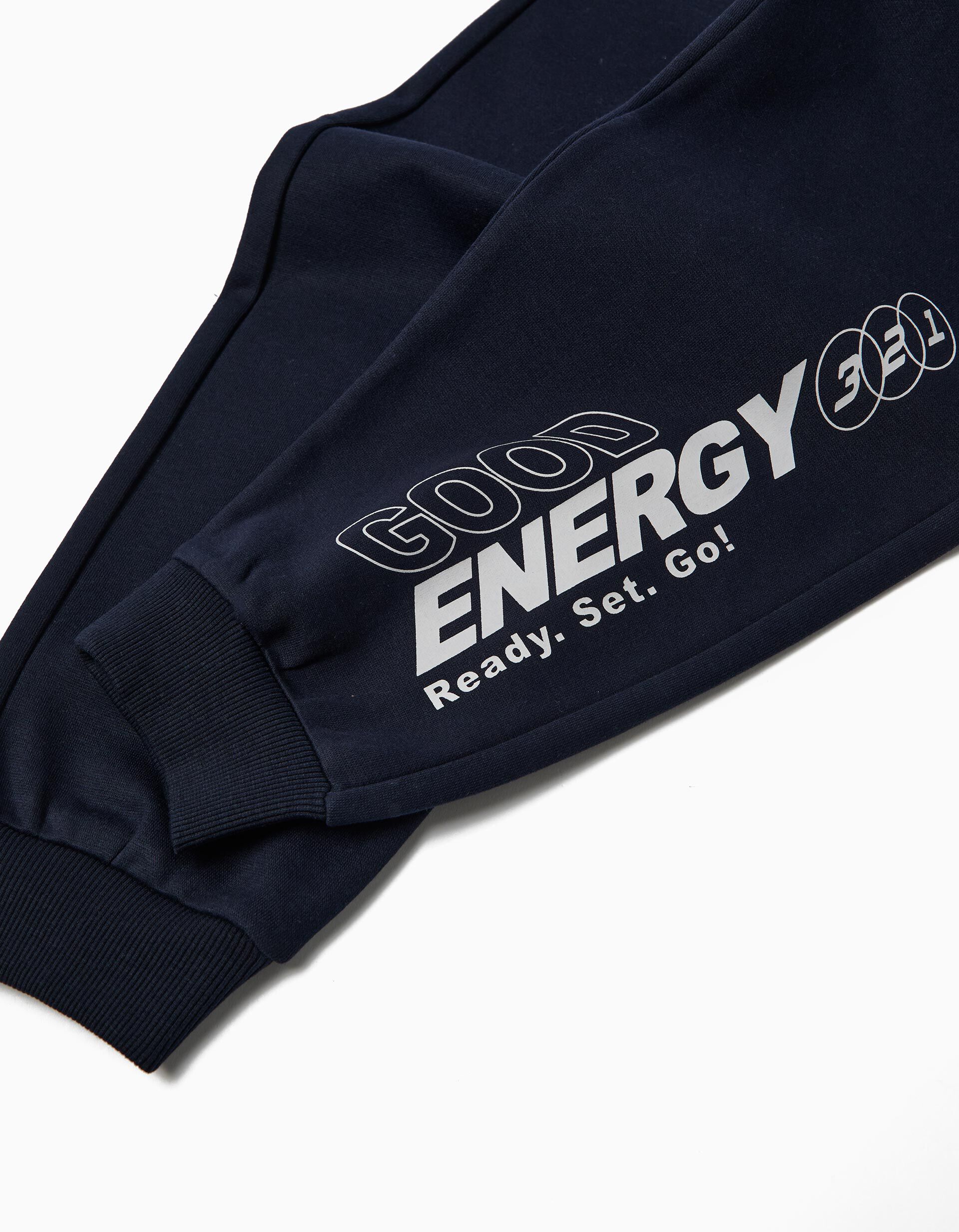 Comprar Online Cal&ccedil;as Jogging de Felpa, Menino, Azul Escuro