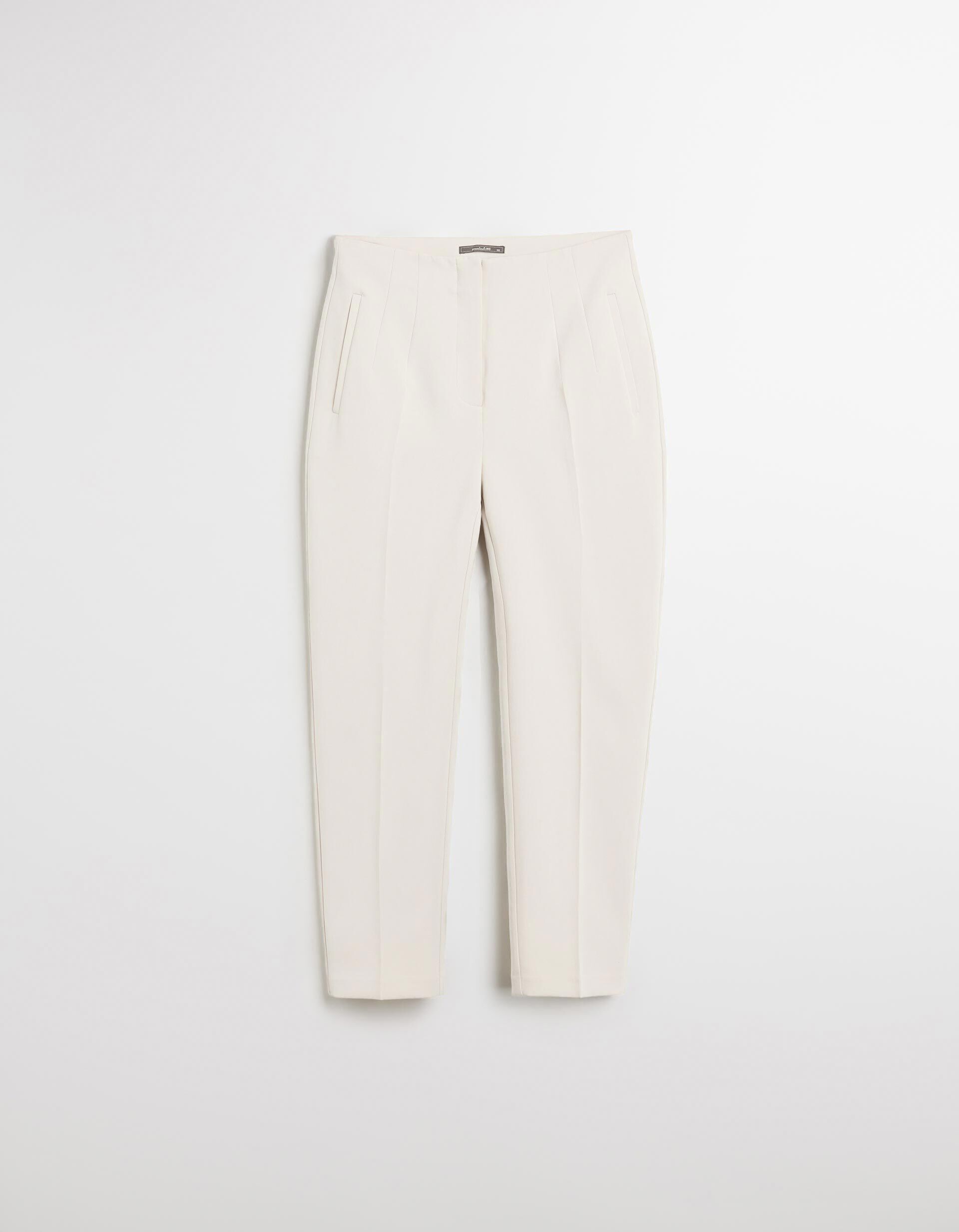 Comprar Online Cal&ccedil;as Cintura Subida, Mulher, Bege Claro