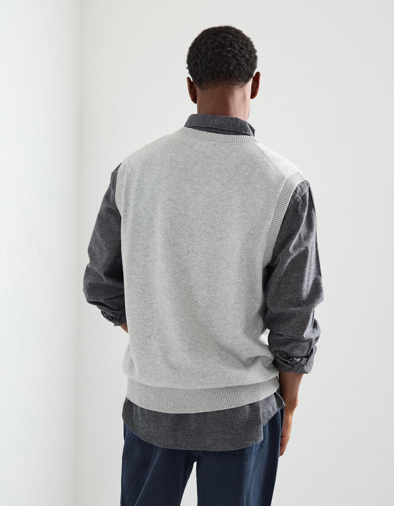 Comprar Online Colete com Caxemira, Homem, Cinzento Claro 