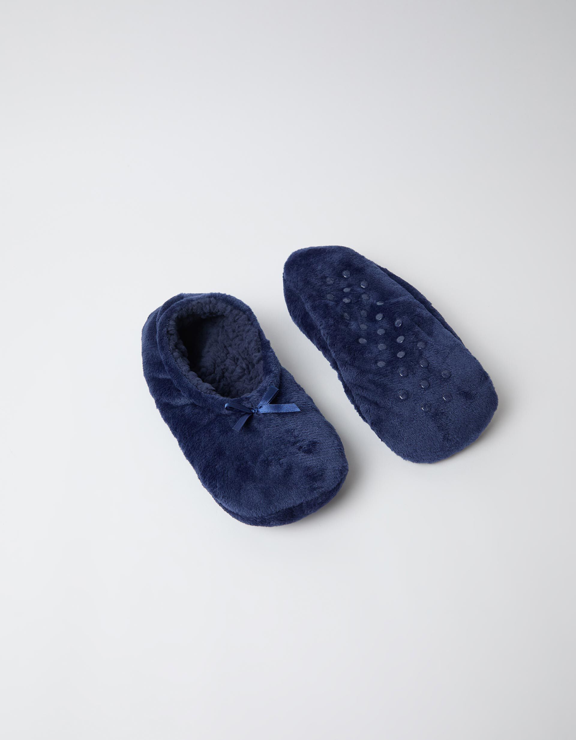 Comprar Online Pantufas Com La&ccedil;o, Mulher, Azul