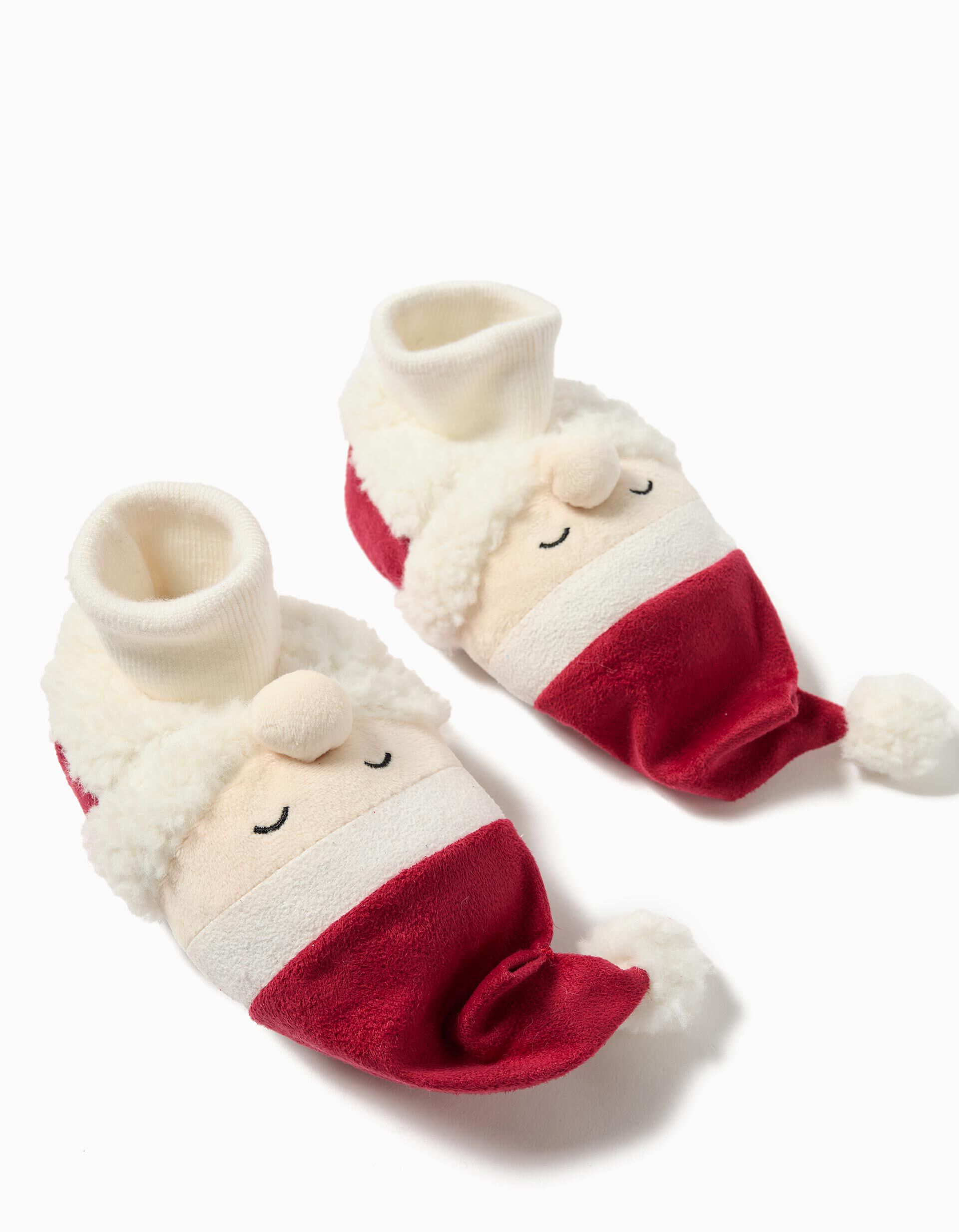 Comprar Online Chinelos de Natal com Meia, Menina, Vermelho