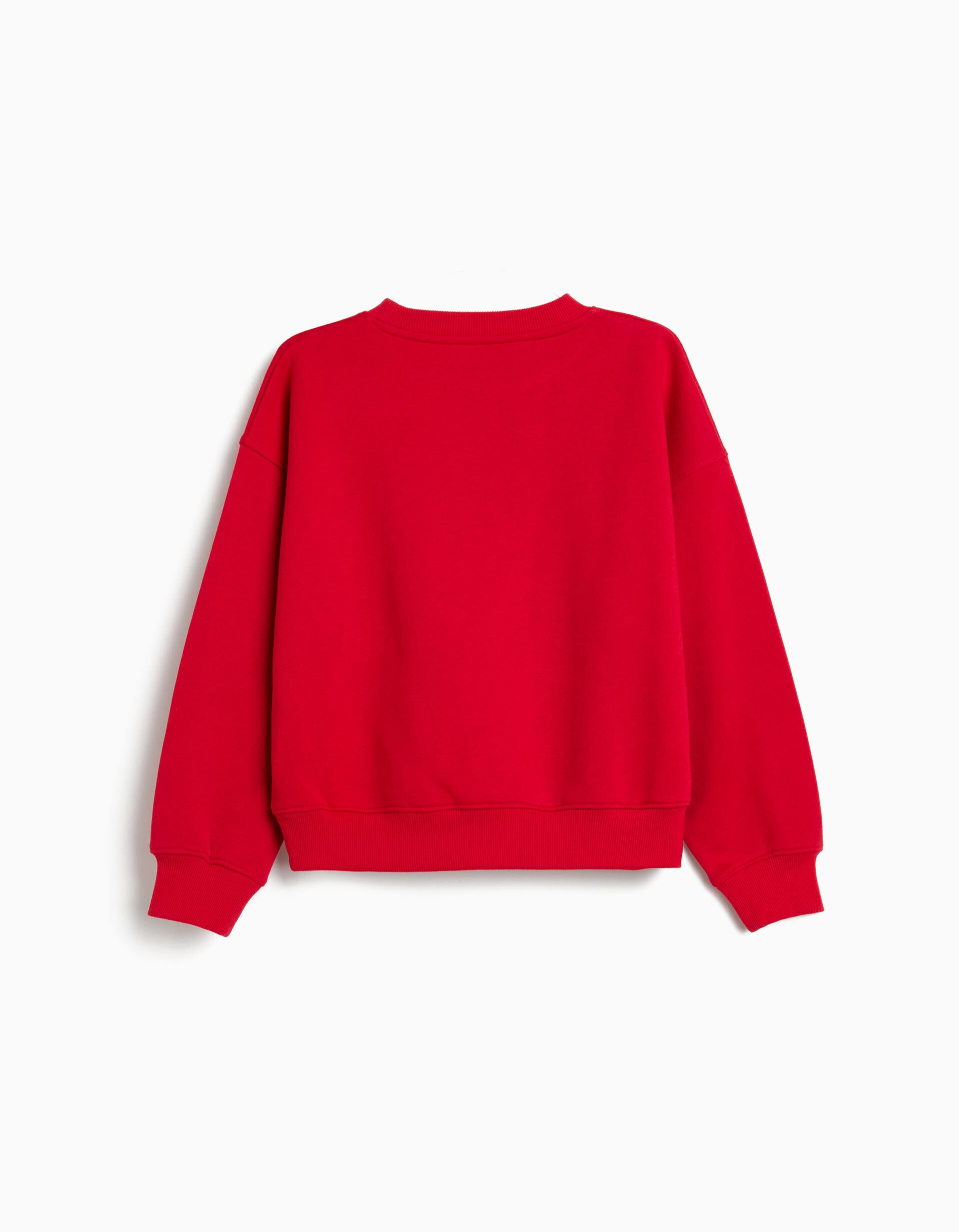 Comprar Online Sweatshirt, de Felpa Menina, Vermelho
