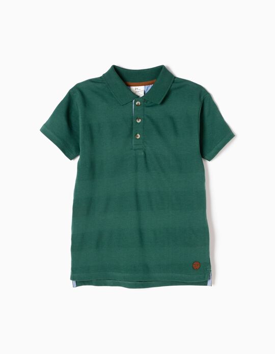 Green Short-Sleeved Polo Shirt