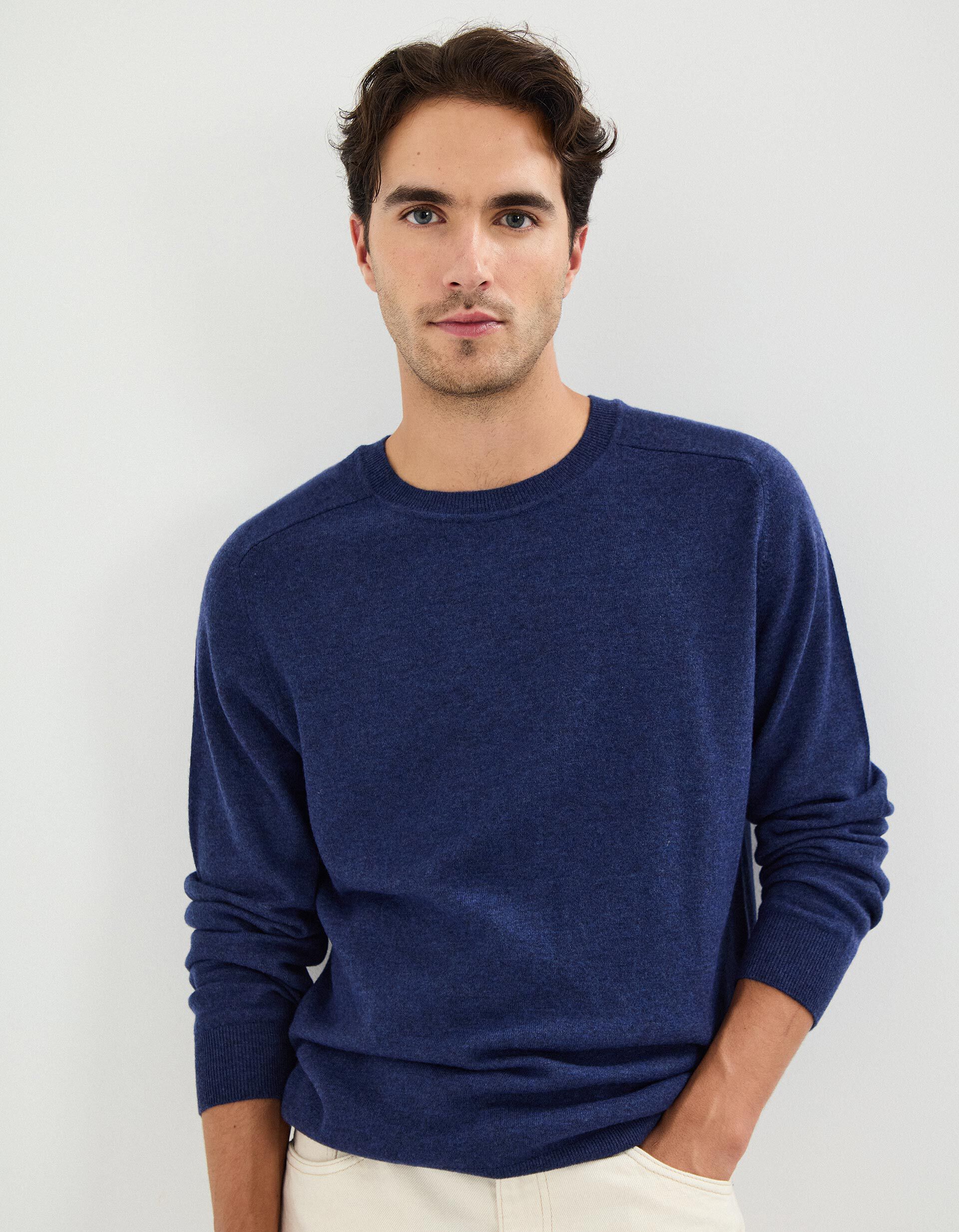 Comprar Online Camisola com Caxemira, Homem, Azul