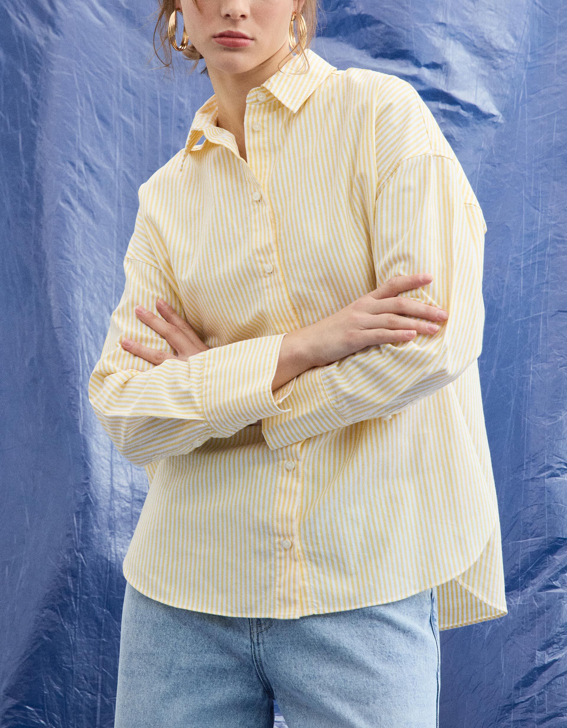 Comprar Online Camisa Oxford, Mulher, Amarelo Claro