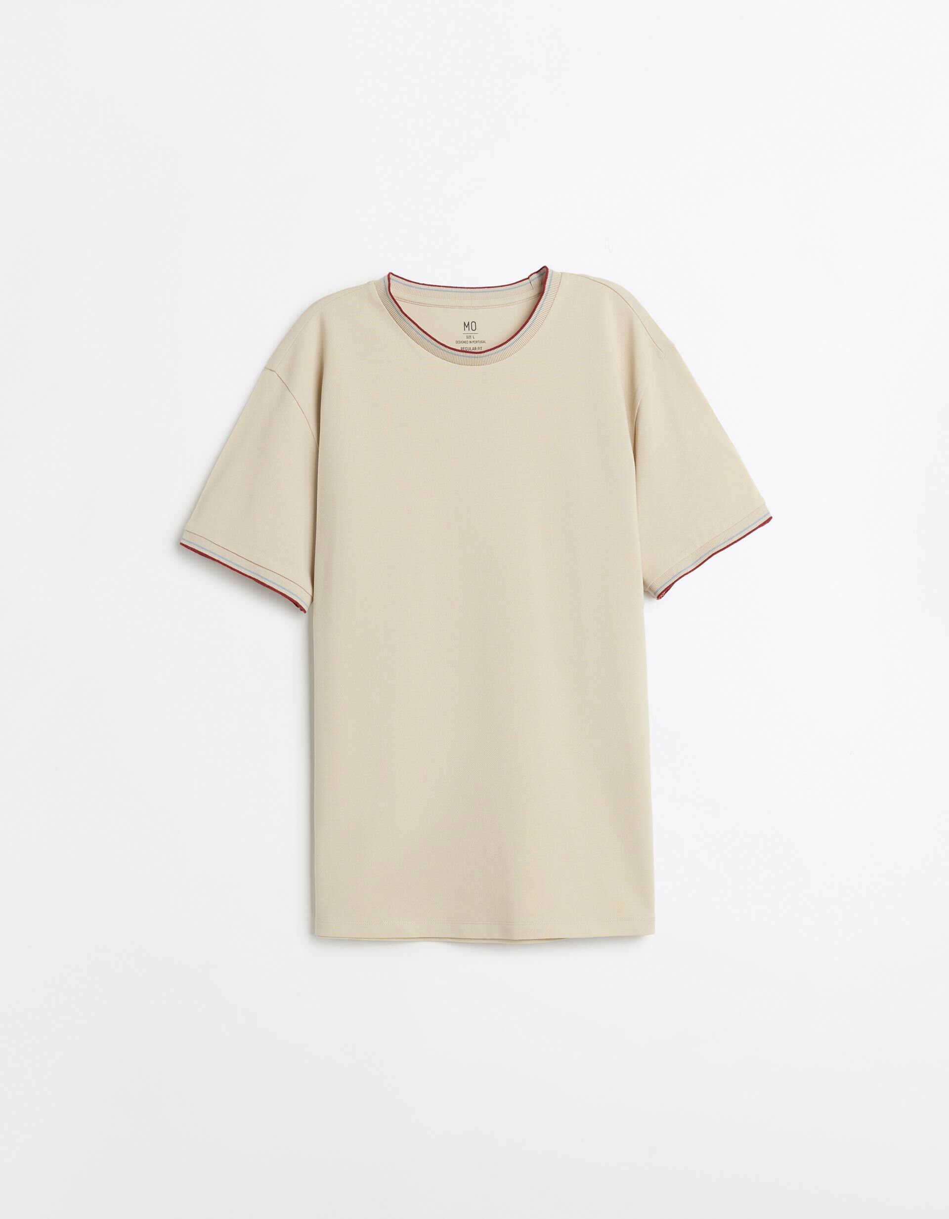 Comprar Online T-shirt Piquet, Homem, Bege Claro