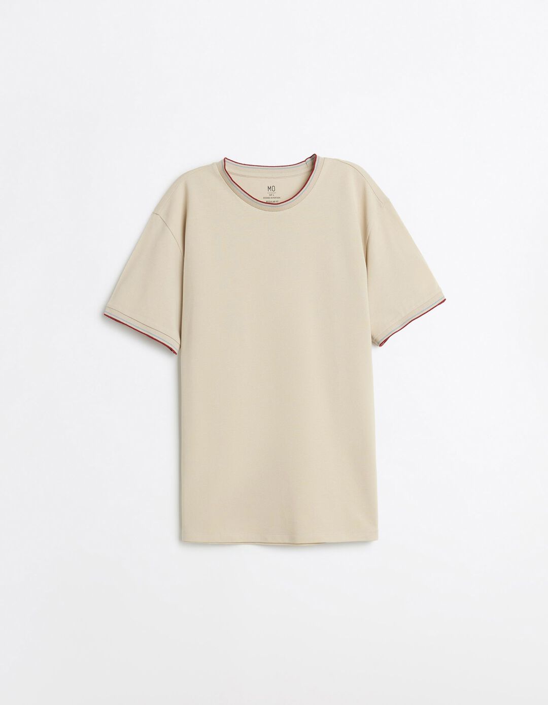 T-shirt Piquet, Homem, Bege Claro