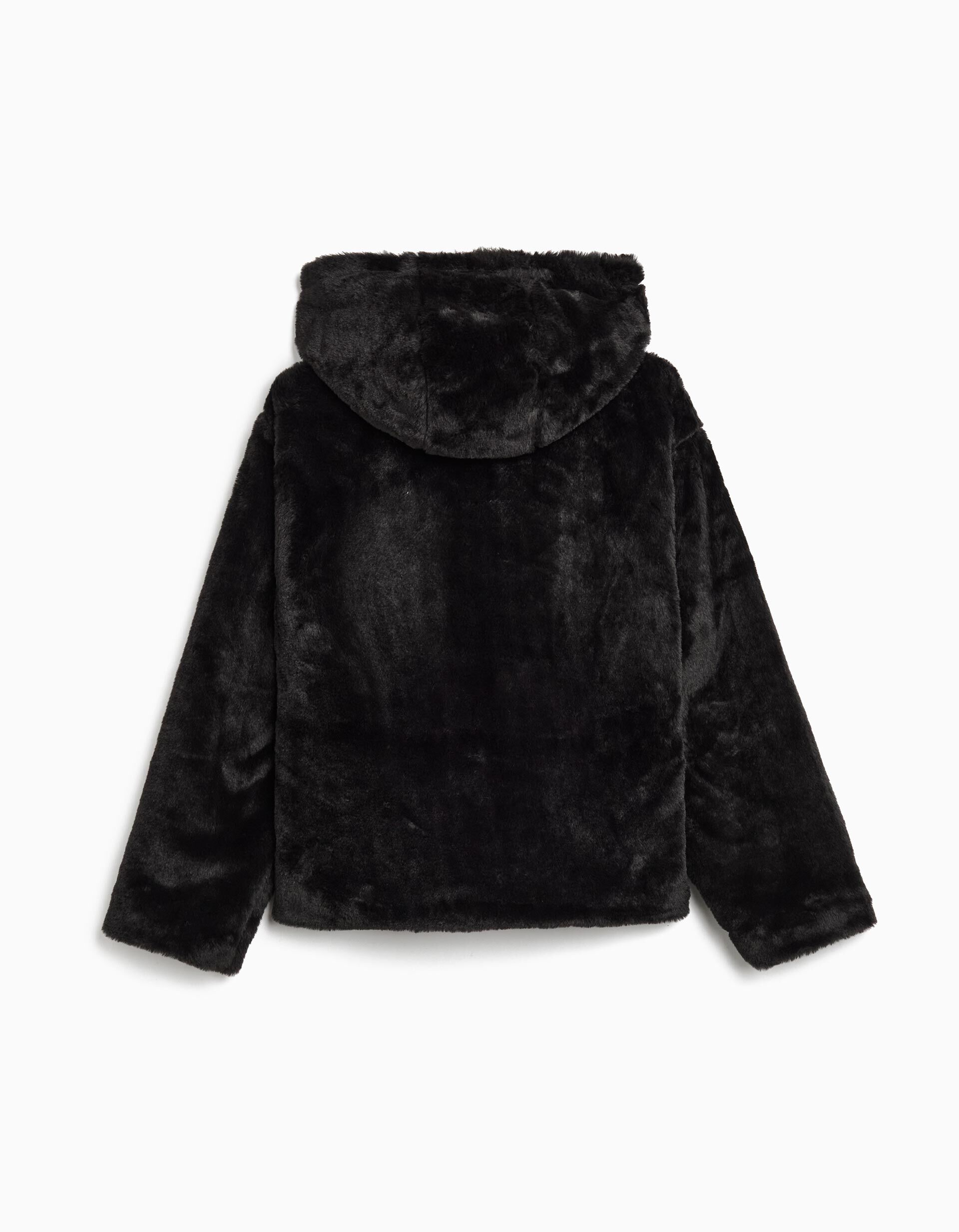 Comprar Online Casaco de Pelo Sint&eacute;tico, Menina, Preto