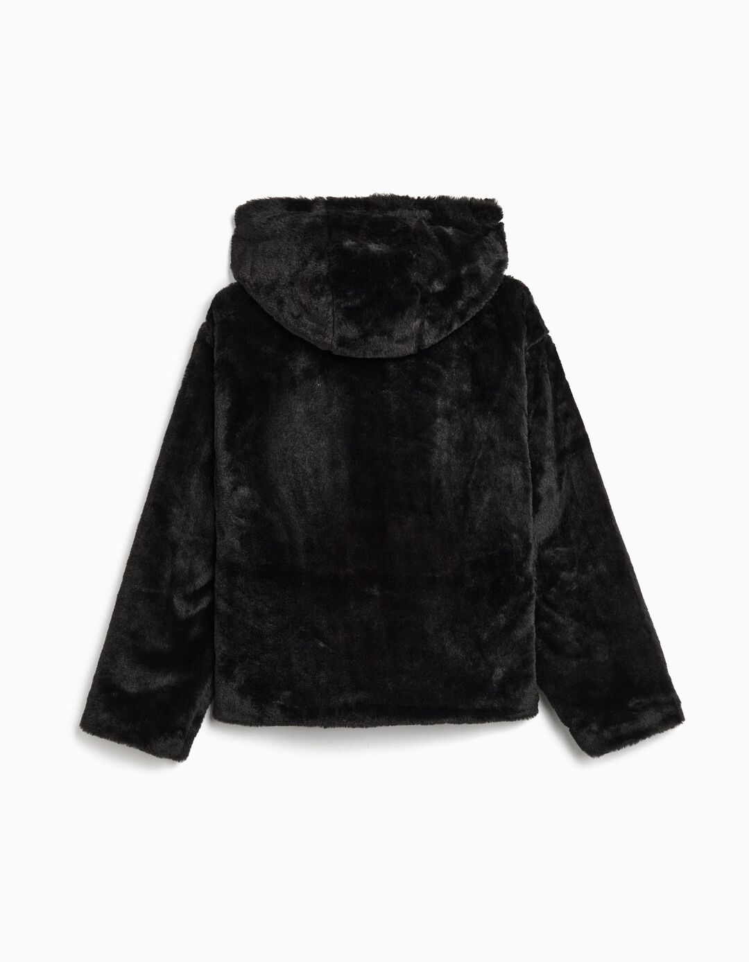 Casaco de Pelo Sintético, Menina, Preto