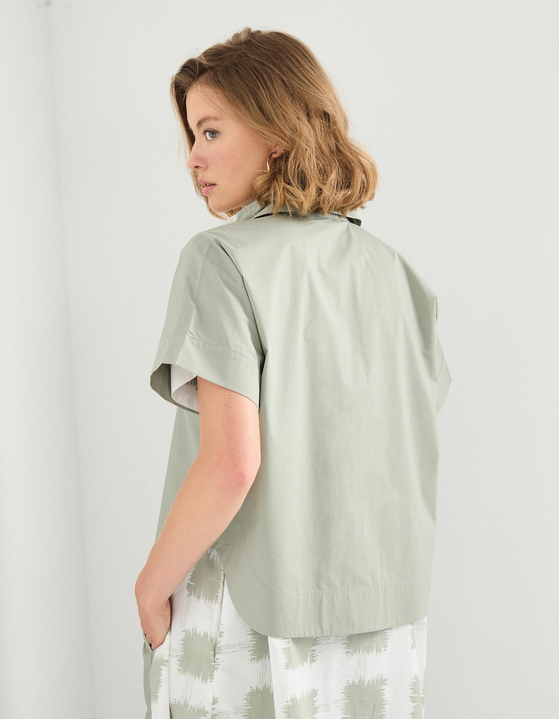 Comprar Online Camisa de Manga Curta, Mulher, Verde