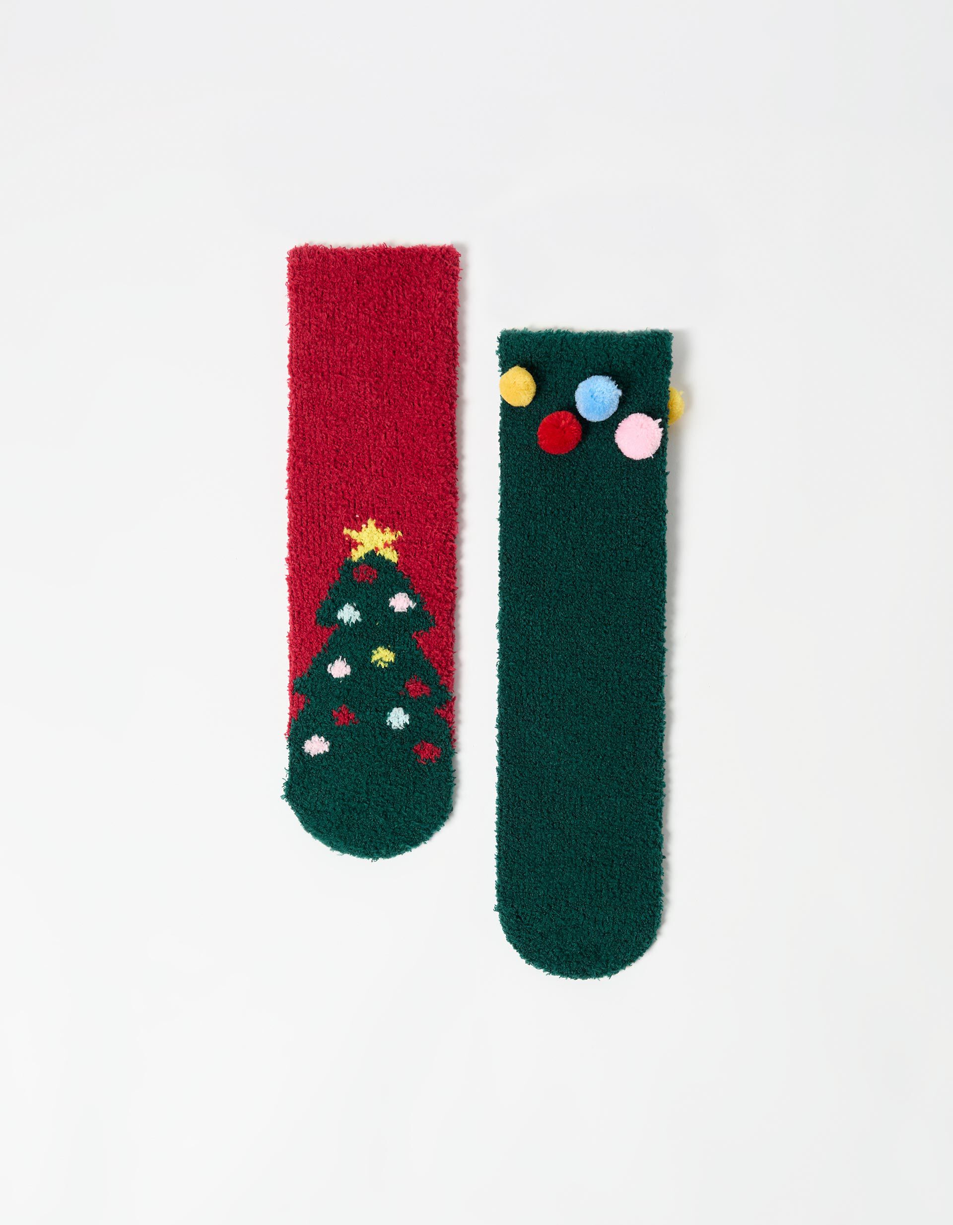 Comprar Online Pack 2 Pares Meias Natal, Mulher, Vermelho Escuro