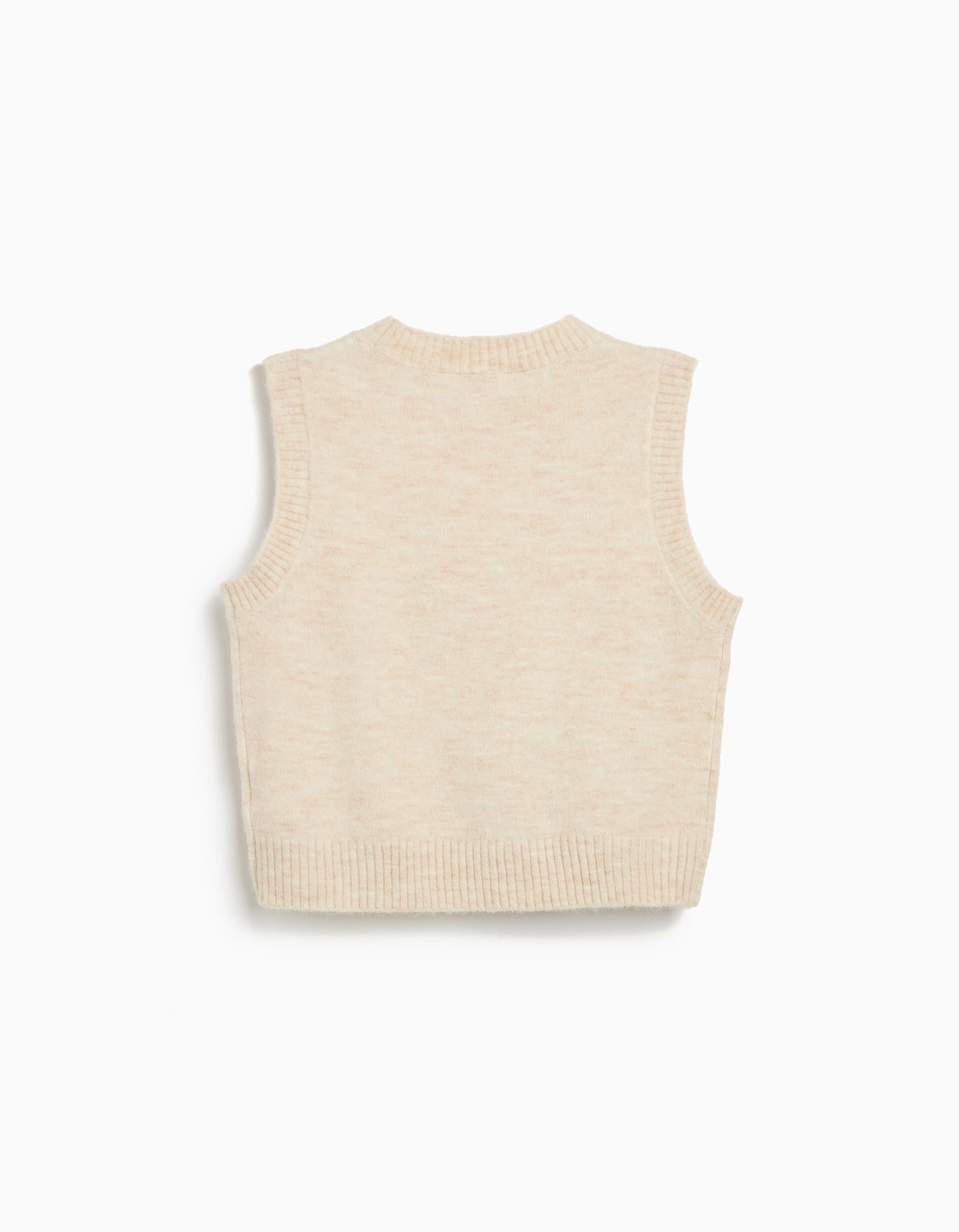 Comprar Online Colete de Malha, Menina, Bege