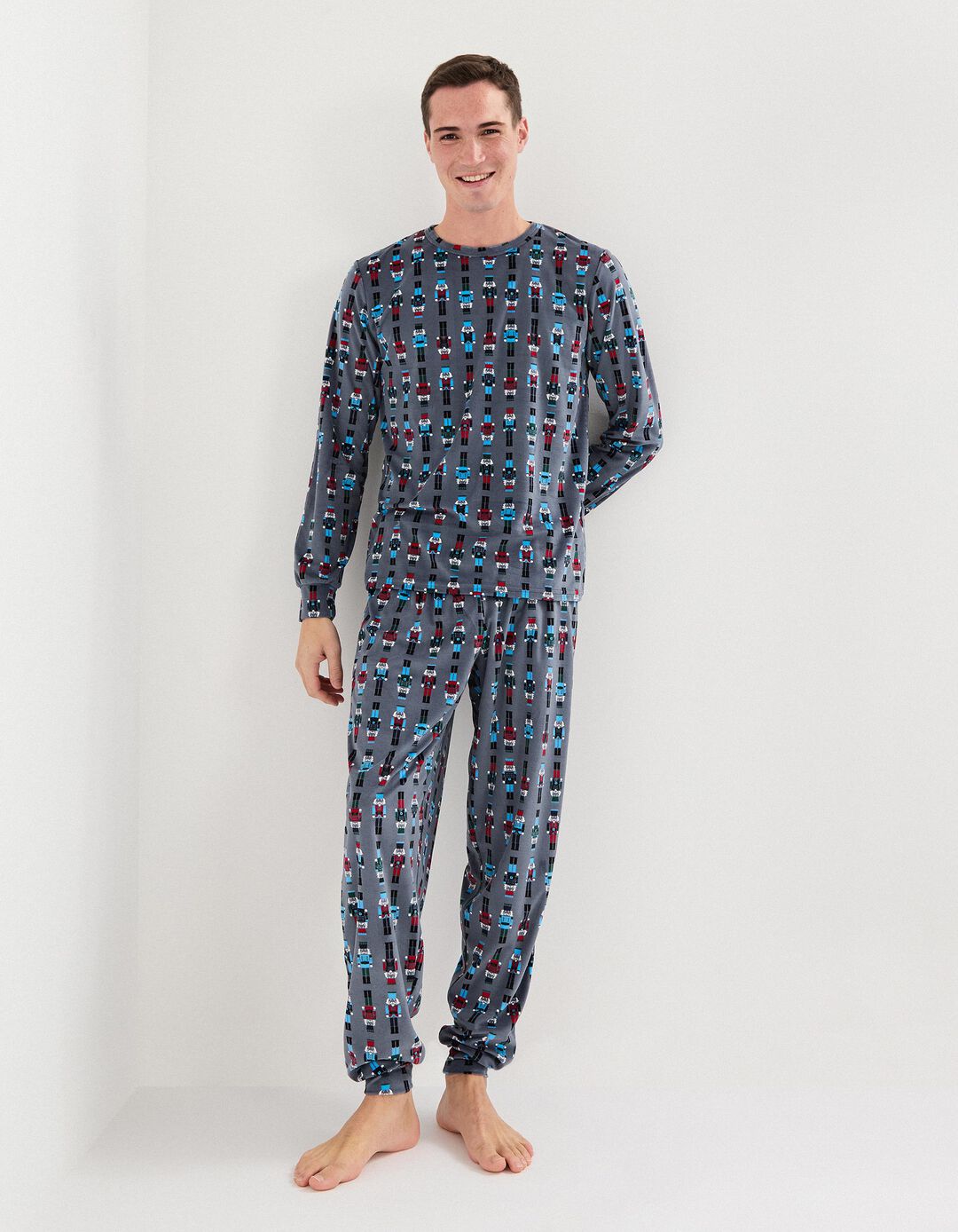 Pijama, Homem, Cinzento