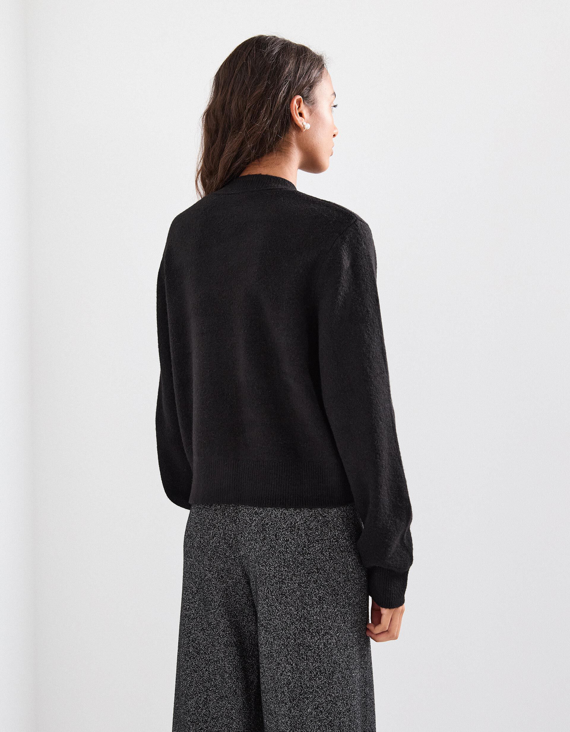 Comprar Online Casaco de Malha com La&ccedil;os, Mulher, Preto 