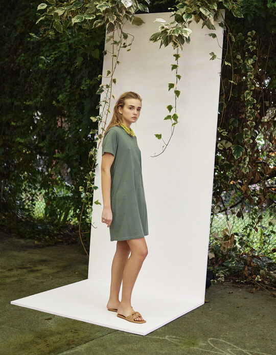 Comprar Online T-shirt dress, Woman, Dark Green