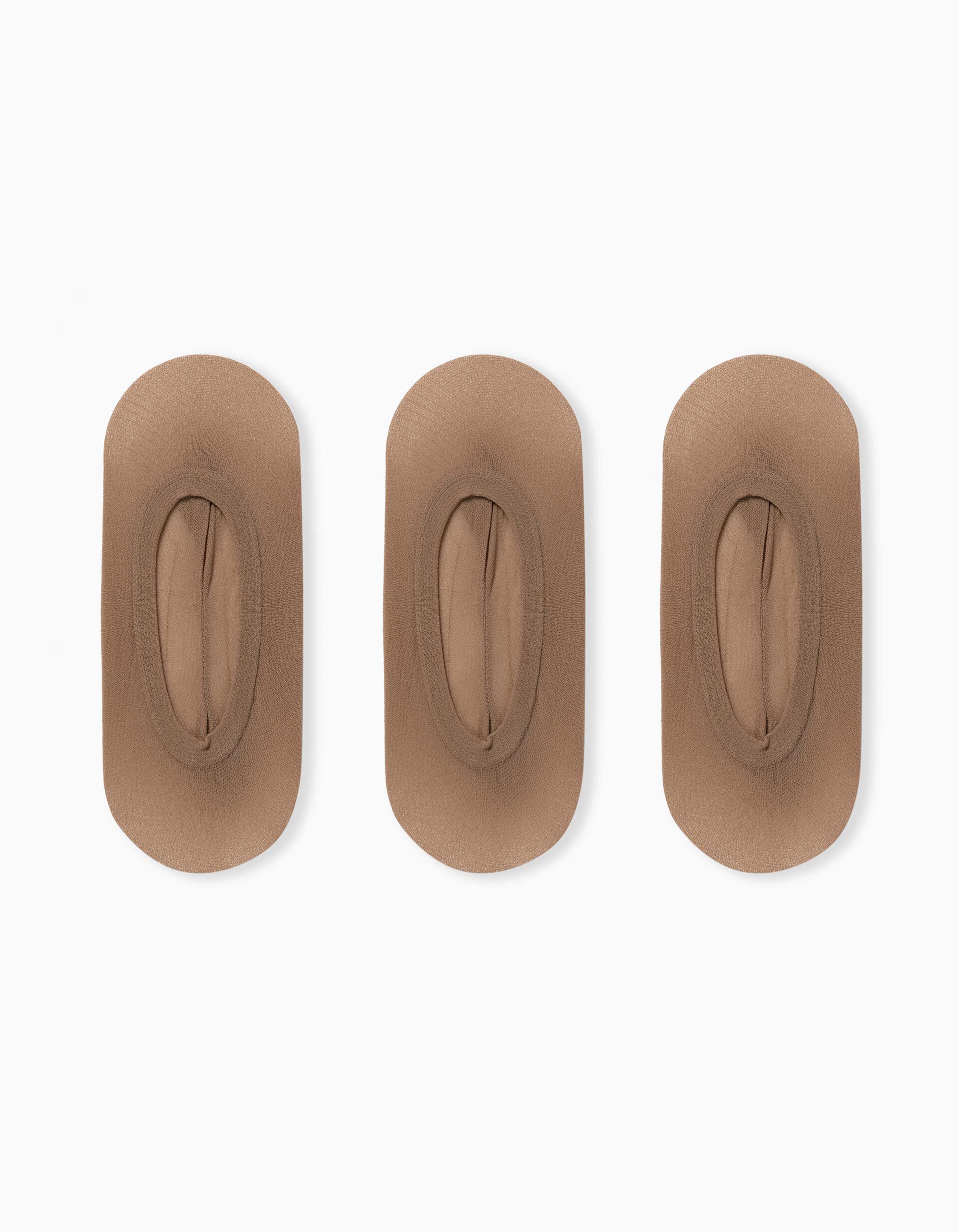 Comprar Online 3 Meias Invis&iacute;veis em Mousse, Mulher, Castanho